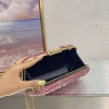 pochette de soirée en cristal brillant pour femmes, sac à main de luxe avec strass, exquis, pour fête de mariage, banquet, chaîne en diamant