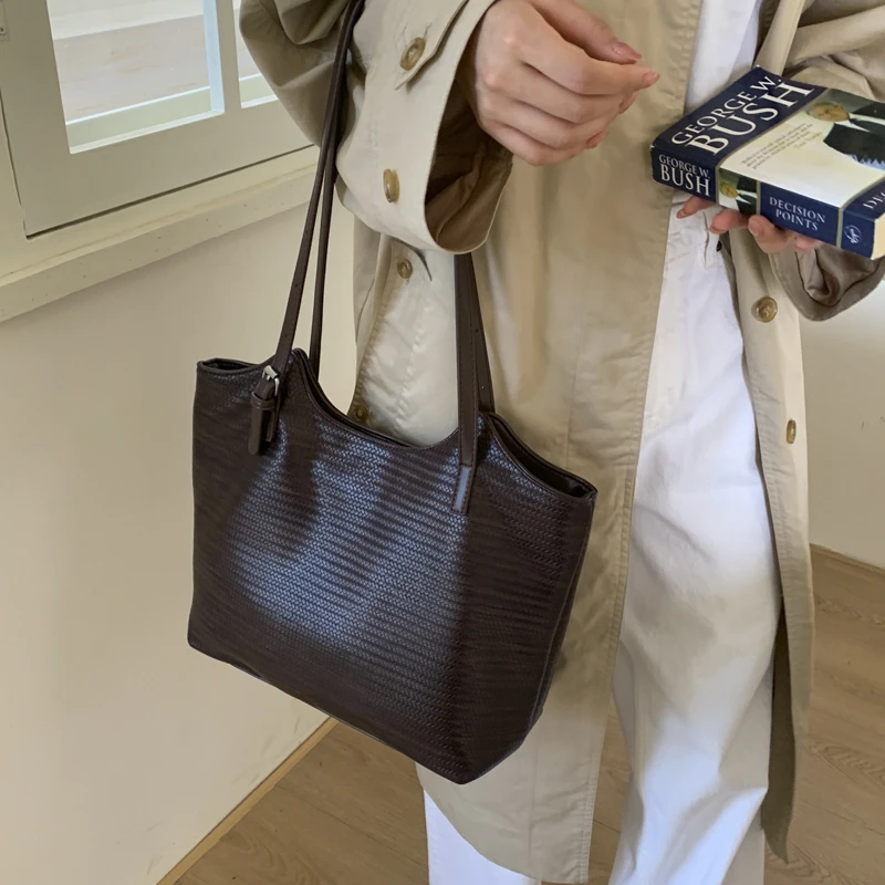 Sac à main en cuir pour femmes, élégant, classique, de styliste, de luxe, fourre-tout à bandoulière, pour tenue urbaine quotidienne