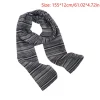 Écharpe tricotée rétro à rayures colorées, châle épais à col chaud pour hommes et femmes, écharpe double face populaire, accessoires cadeau, automne hiver