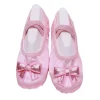 chaussure de ballet pour filles, pantoufles en satin à semelle souple pour enfants, chaussures de danse de yoga de couleur unie pour femmes