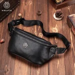 Sacs banane en cuir véritable pour hommes, sac de ceinture, sac de taille à la mode, sac à bandoulière pour entraînement, voyage, Camping, randonnée, marche