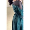 abaya pour femmes dentelle florale ethnique marocain robe musulmane dubaï tenue vêtements islamiques mariage eid ramadan jalabiya