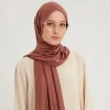 luxe respirant jersey hijab doux solide écharpe musulman foulard femme islamique long châle enveloppes femmes turban foulard