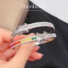 bracelets multicolores en argent s925 pour femmes, breloques exquises, bijoux de banquet de fiançailles, 2024