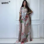WINYI-Robe traditionnelle africaine pour femmes, abaya dubaï, caftan de luxe, robe de soirée élégante, longueur maxi, couvertures de plage