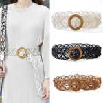 Sceau de taille tissé à la main de style ethnique pour femmes, ceinture rétro, ULd&rsquo;avertissement, joint de taille extra large, jumelé à une jupe, ceinture de manteau, mode