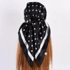 foulard de tête femmes marque de luxe 90 × 90 cm foulard carré en soie satin bandana cheveux doux foulard hijab foulards de cheveux pour dames