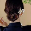 pince à cheveux élégante de style chinois, bâton à pompon, design floral traditionnel, accessoire de coiffure, bijoux pour femmes, épingle à cheveux