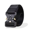 ceinture tactique à boucle en plastique pour hommes, oreilles dorées, ventilateur militaire multifonctionnel, ceinture en toile, ceinture d'entraînement en faux nylon pour l'extérieur