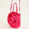 sacs à main de luxe en forme de rose pour femmes, sac à bandoulière plissé en soie à fleurs, bourse de soirée en satin, pochettes de fête de mariage
