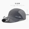 casquettes de baseball respirantes pour hommes et femmes, maille demi creuse, chapeau de soleil à séchage rapide, unisexe, protection solaire extérieure, casquette de sport réglable