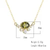 pendentif en argent regardé 925 avec péridot vert, pierre précieuse, un pont entre le collier, bijoux, ht, vente en gros, 925