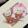 rilakkuma korilakkuma pinces à cheveux anime tête d'ours épingles à cheveux mignonnes et pinces chapeaux kawaii accessoires de cheveux pour femmes filles