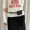 mini sac de taille à chaîne en cuir pour ceinture eans, sac suspendu décoratif pour femmes, ceinture de taille de jeu détachable