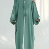 Femmes musulmanes dubaï turc Abaya Eid Robe longue solide Kimono Cardigan modeste Ramadan Robe de prière caftan Femme Islam vêtements
