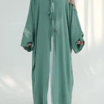 Femmes musulmanes dubaï turc Abaya Eid Robe longue solide Kimono Cardigan modeste Ramadan Robe de prière caftan Femme Islam vêtements