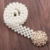 ceintures de taille en perles pour femmes, mode de luxe élégante, chaîne de perles élastique, ceinture décorative pour filles, robe, sangle en cristal