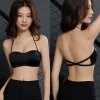 Soutien-gorge convertible en satin de qualité supérieure, style japonais, sans bretelles, col licou, vêtements polyvalents, lingerie confortable sans couture pour femmes CA S-XL MOYISU