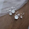 Épingles à cheveux en perles simples pour femmes, pinces pour patients, pièces dorées et argentées, épingle à cheveux pour document de mariage, pièce de sauna pour filles