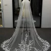 Voiles de mariage fleurs 3D voile Floral 1 niveau longue cathédrale bord en dentelle pétales exquis voiles de mariée élégants pour la mariée avec peigne