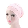 bonnet en coton pour femme, bonnet chimio, turban double couche, doublure en satin doux, hijab froissé, casquettes intérieures hijab