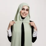 Hijab en mousseline de soie Medina instantané de qualité supérieure avec aimants intégrés, écharpe facile à porter, châle, couvre-chef avec bonnet sous-capuchon pour femmes musulmanes