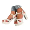 sandales pour femmes tongs confortables pour femmes talons hauts épais opentoe bloc robe de mariée fête sandales pour femmes confortables
