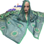 Vente 2025 nouveau dubaï Islam brodé châle doux laine Jersey Hijab pour les femmes musulmanes Style Long nouveau filet africain pour le printemps été