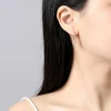 boucles d'oreilles originales en argent sterling 925, créoles en cristal pour femmes, couronne en or rose, cœur, abeille infini, bijoux, 2025