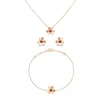 ensemble de bijoux en argent de qualité française, bijoux à la mode, trèfle 2025, dernier style, collier cadeau exquis, boucles d'oreilles, bracelet