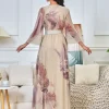 robe de soirée élégante pour femmes, col en v, ligne a, personnalisée, dubaï, kaftan, occasions spéciales, en stock, robe de bal décontractée