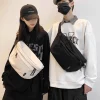 nouveau sac à main grande capacité sac à bandoulière en nylon ceinture pochette voyage sac de hanche décontracté couleur unie sacs de poitrine couple jeune étudiant