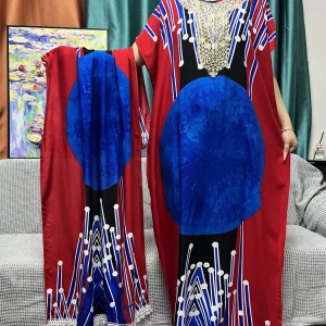 Abayas musulmanes pour femmes, avec des Appliques imprimées, en coton, manches courtes, ample, Caftan marocain avec écharpe châle en dentelle 160x80cm