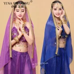 Voile de danse du ventre pour femmes, accessoires de spectacle de danse indienne, couvre-chef, Costumes de danse égyptienne, vêtements de danse Bollywood