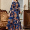 nouvelle robe imprimée musulmane pour femmes, parfaite pour un usage quotidien, élégante, mode moyen orient, abaya en satin, robe longue de dubaï saoudien