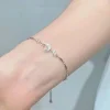 bracelet élégant à fleurs en cristal pour femmes y2k, doux pour filles, lune, fleur de cerisier, nœud en zircon, bijoux de luxe de styliste, cadeau