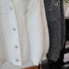 cardigan mi long pour femme, manteaux tricotés, col en v, paillettes, pulls y2k, streetwear élégant, épissure ouverte, automne hiver