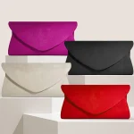 Pochette Élégante en Forme d&rsquo;Enveloppe pour Femme, Sac à Main à la Mode, pour Soirée, Mariage, ix, Messager, Portefeuille, pour Banquet