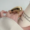 bague géométrique exagérée en or et argent pour femme, grande goutte d'eau, bijoux de luxe, punk vintage, nouvelle tendance, 2024