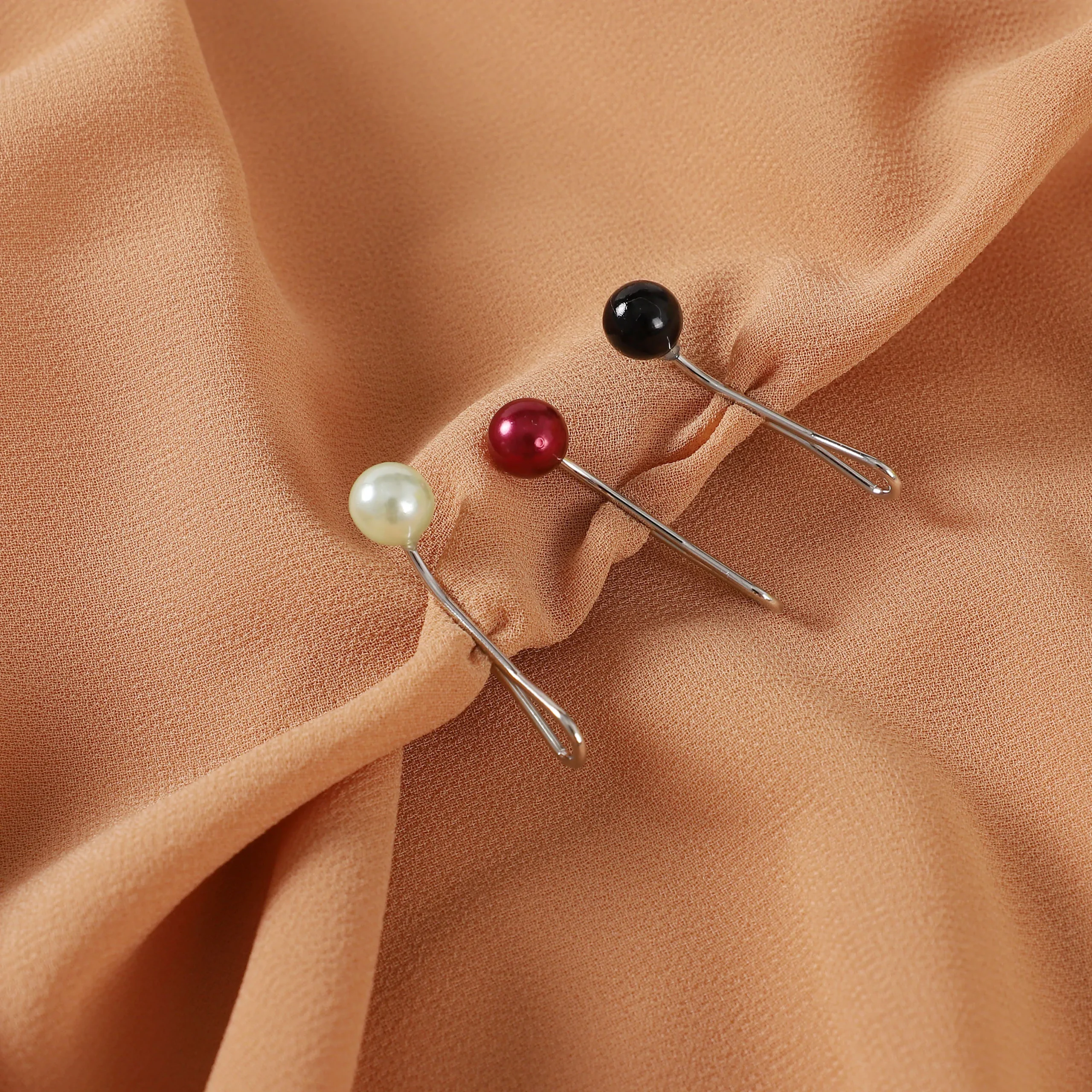 Épingles à clip colorées transparentes sans couture pour femmes musulmanes, épingles à foulard hijab, épingles en forme de u, document solide islamique pour dames, chaud, 12 pièces/feuille