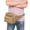 sac banane tactique, sac de taille, ceinture de hanche, sacs utilitaires pour randonnée en plein air, escalade, pêche avec patch américain