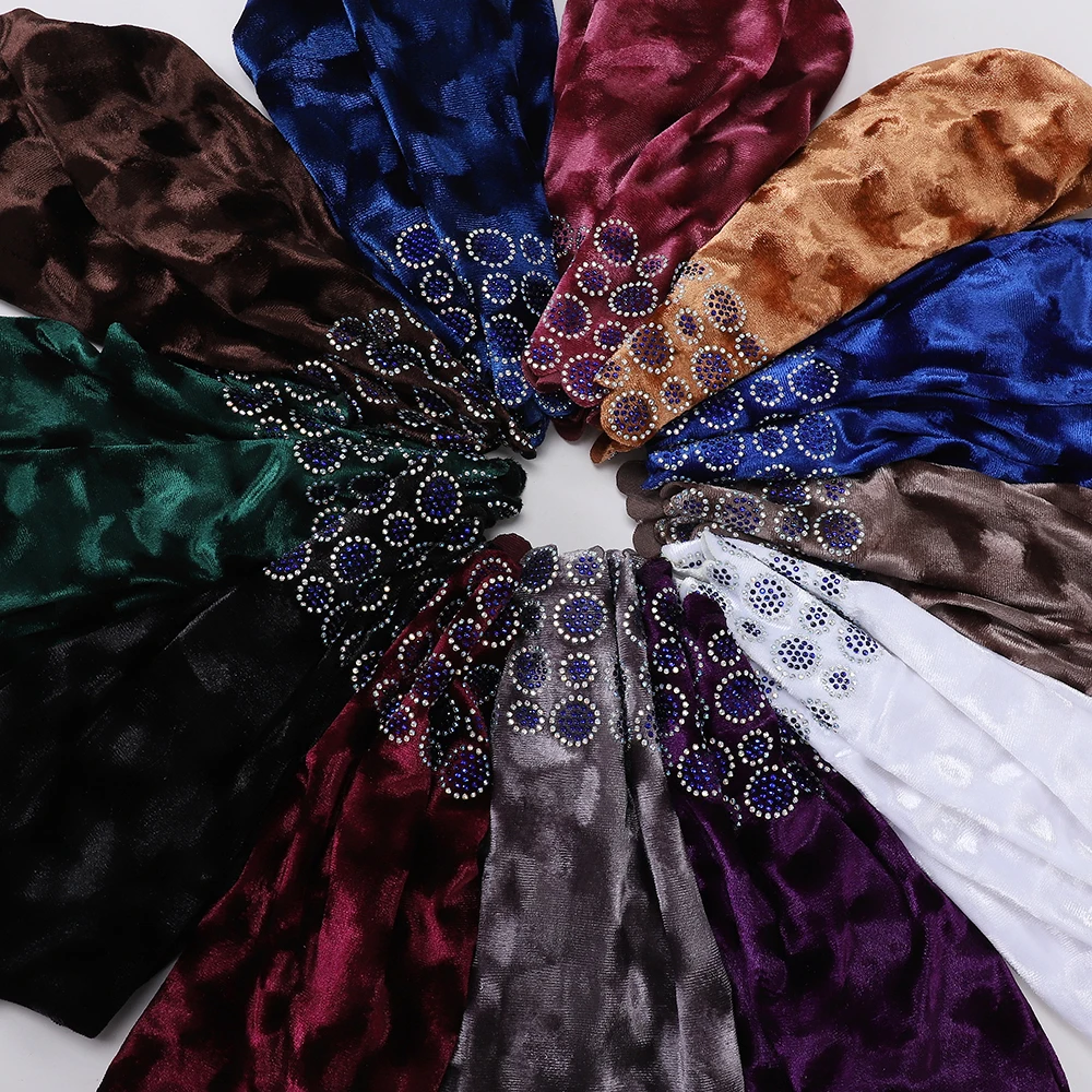 nouveau design musulman sous écharpe hijab casquette turban instantané abaya hijab foulard bonnet diamants africains bandeau