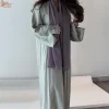 abaya ouverte à manches longues pour femmes musulmanes, kimono ethnique du ramadan, caftan arabe marocain, broderie solide modeste, turquie