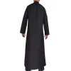 hommes décontracté caftan ample musulman thobe jubba dishdasha thawb robe islamique abaya arabe couleur unie robe