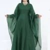 femmes musulmanes dubaï abaya deux pièces ensemble de luxe tache hijab robe longue caftan modeste ramadan robe femme islam vêtements ensemble kebaya