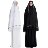 Femmes musulmanes Burqa robe deux pièces costume ethnique dame Hijab Abaya costume Ramadan Eid prière vêtement