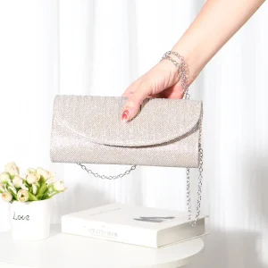 Pochettes de soirée élégantes à paillettes, sac à bandoulière avec chaîne pour dames, sac à main pour fête, soirée, mariage