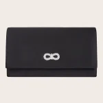 Sac à main de soirée de luxe pour femme, sac à main JOinitiated, sac à main long, noir, mode