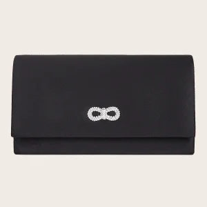 Sac à main de soirée de luxe pour femme, sac à main JOinitiated, sac à main long, noir, mode