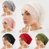 bonnet hijab en dentelle de style malaisien, sous capuchon respirant pour femmes musulmanes, couvre chef élégant pour la prière quotidienne